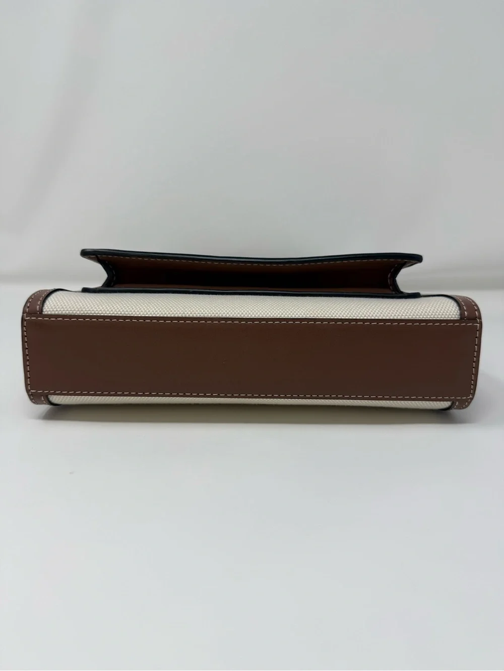 Burberry Mini Two-Tone Canvas and Leather Pocket Bag - Cream and Brown